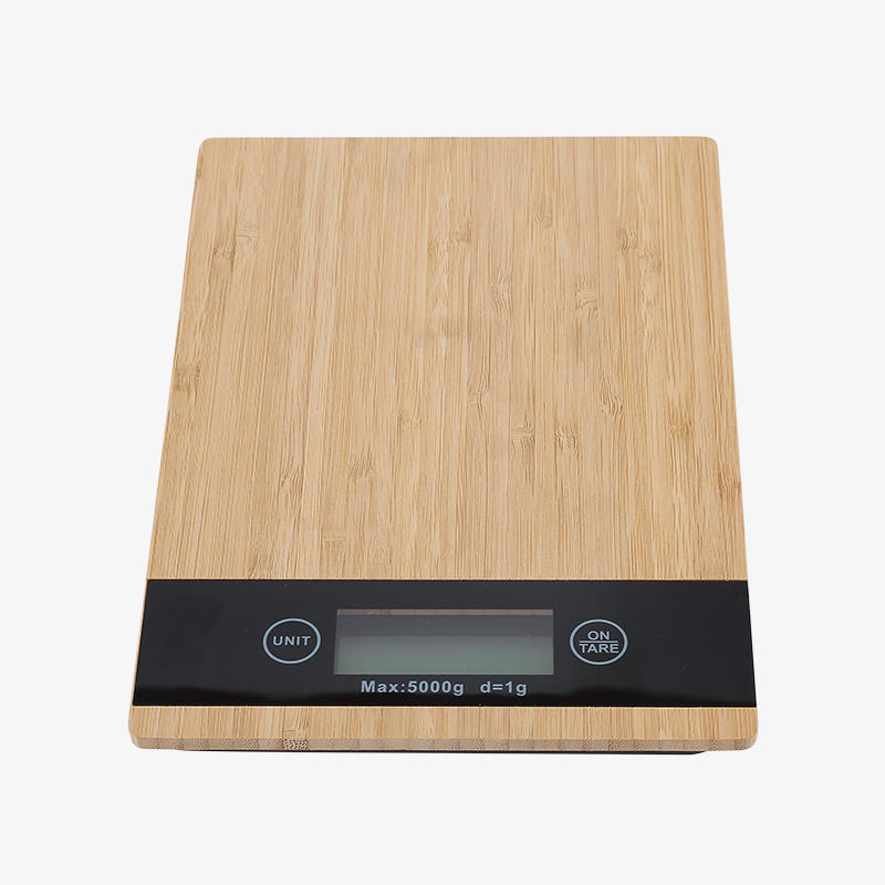 Báscula de cocina electrónica de tabla de cortar de bambú segura y precisa de alta precisión rectangular de KDF-1