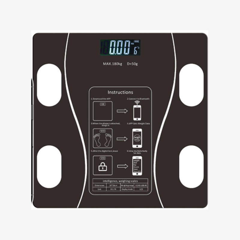 Báscula de pesaje de composición de grasa corporal electrónica inteligente de peso de baño con pantalla lcd de bluetooth digital